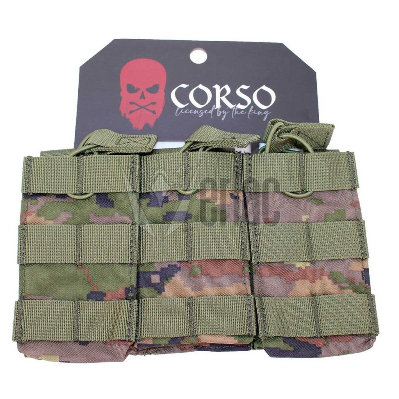 POUCH CORSO M4 TRIPLE DAGGER MOLLE PIXELADO BOSCOSO POUCH CORSO M4 TRIPLE DAGGER MOLLE PIXELADO BOSCOSO