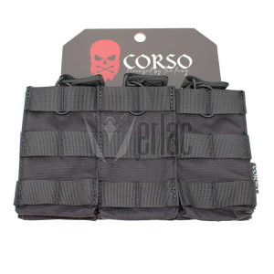 POUCH CORSO M4 TRIPLE DAGGER MOLLE PIXELADO NEGRO