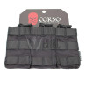 POUCH CORSO M4 TRIPLE DAGGER MOLLE PIXELADO NEGRO