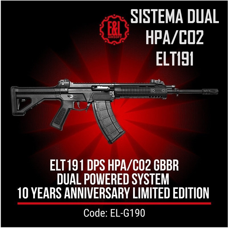 E&L ELT191 DPS DUAL POWERED SYSTEM HPA/CO2 GBBR E&L ELT191 DPS DUAL POWERED SYSTEM HPA/CO2 GBBR