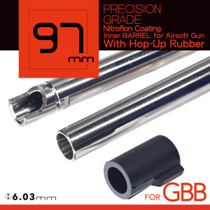 UNICORN AIRSOFT 97MM 6.03MM ULTIMATE PRECISION INNER BARREL FOR GLOCK17 GBB- (NITROFLON COATING)