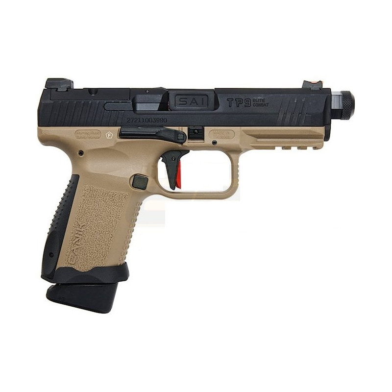 CANIK TP9 ELITE COMBAT GBB CYBERGUN / ARMORER WORKS TAN/NEGRO CANIK TP9 ELITE COMBAT GBB CYBERGUN / ARMORER WORKS TAN/NEGRO