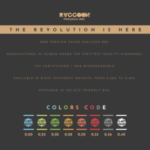 Raccoon PREMIUM BBS - 0.28g GREEN TRACER - 2850 BBS