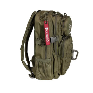 MOCHILA CORSO ROGUE MOLLE C/MOSQUETON 14L VERDE