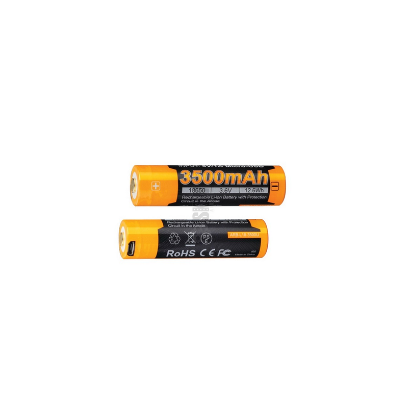 PILA RECARGABLE MINI USB 18650 3.6V 3500 MAH FENIX Litio ION