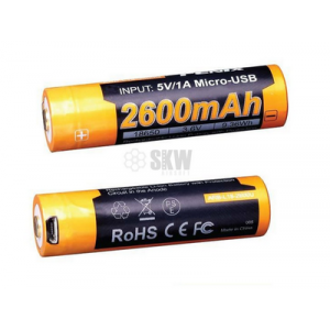 PILA RECARGABLE MINI USB 18650 3.6V 2600 MAH FENIX