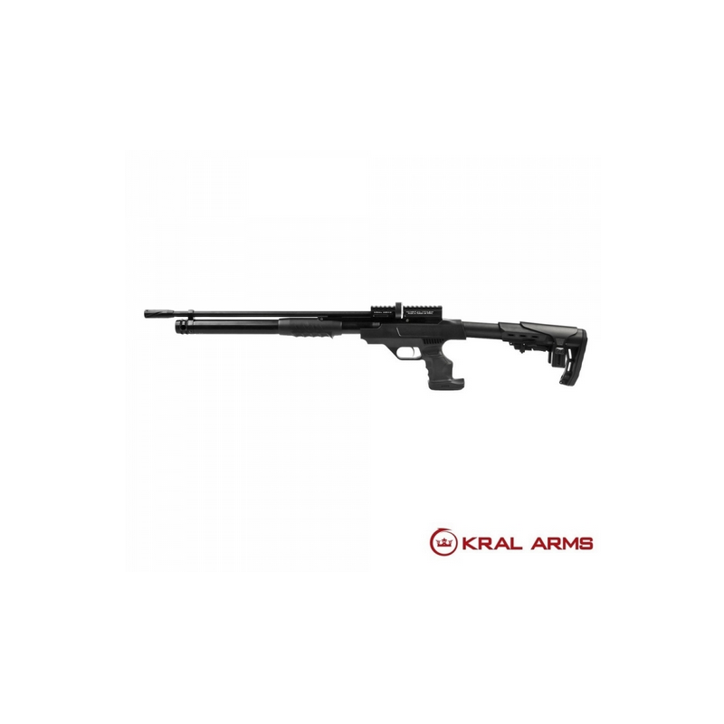 Carabina PCP KRAL Puncher Rambo Pump Action- Negro 6,35 mm - 24 Julios