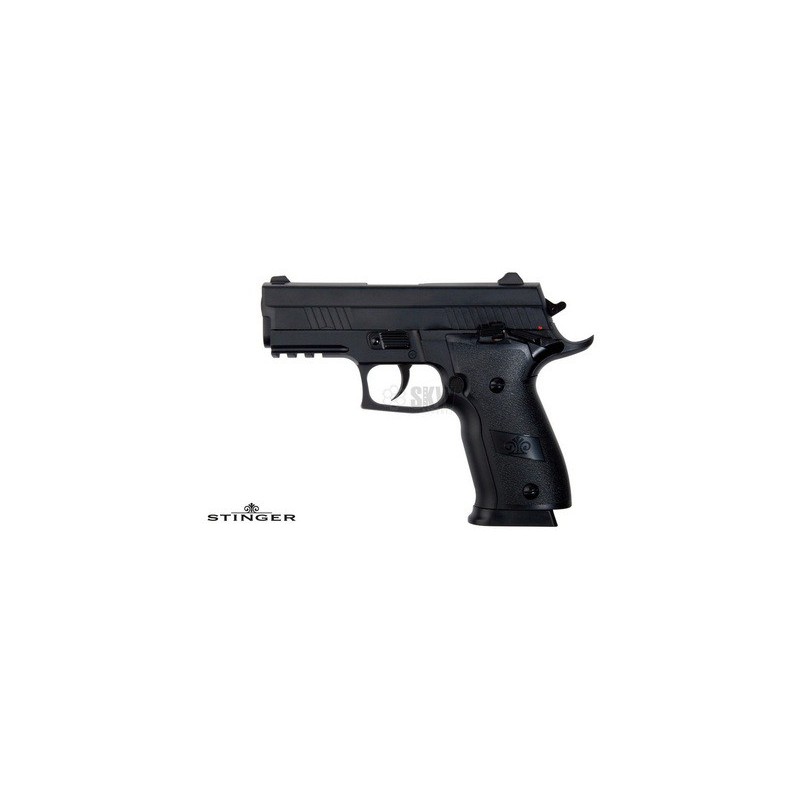 PISTOLA STINGER 229 BLOWBACK CORREDERA METÁLICA NEGRA CO2 4.5