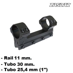 Monturas Zasdar MonoBlock Ø25 - Ø30 mm Rail 11mm Dovetail- Regulable..