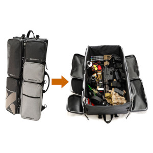 FUNDA para armas Satellite Container LAYLAX (Dimensiones: Alto 800 mm x Ancho 400 mm x Profundidad 100 mm) - Negro/Gris