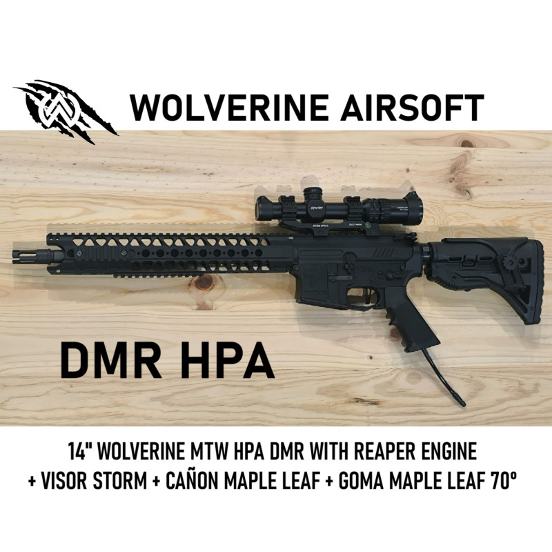 14" WOLVERINE MTW HPA DMR WITH REAPER ENGINE + VISOR STORM 14" WOLVERINE MTW HPA DMR WITH REAPER ENGINE + VISOR STORM