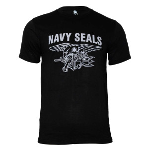 CAMISETA NAVY SEALS IMMORTAL WARRIOR M/CORTA NEGRA