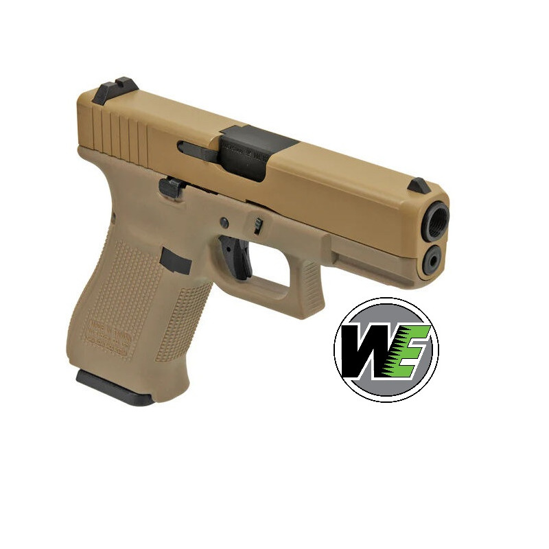 PISTOLA GAS GLOCK 19X Gen 5 Tan WE PISTOLA GAS GLOCK 19X Gen 5 Tan WE