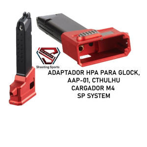 Adaptador HPA para GLOCK SP SYSTEM USA/EU ROJO