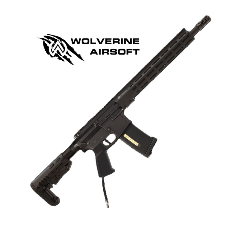 14.5" BARREL WOLVERINE AIRSOFT MTW BILLET TACTICAL WITH  AND 13" RAIL, STANDARD ELECTRONICS (GEN 3)
