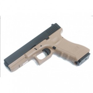 PISTOLA GAS KP17 GLOCK 17 BITONO TAN/BLACK