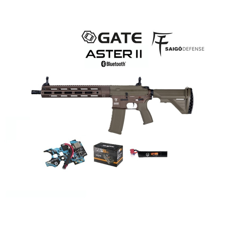 AEG SHOGUN ASTER MK2 TAN COMBO SAIGO DEFENSE