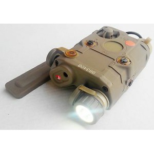 AN/PEQ-15 LASER ROJO CON IR Y LINTERNA  TAN FMA