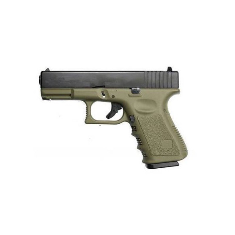 PISTOLA GAS GLOCK 23 METAL SLIDE BITONO BLACK OD