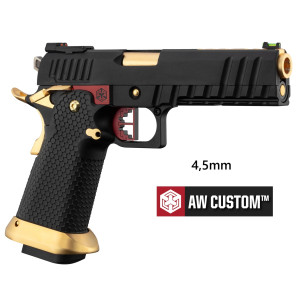 Pistola HX2002 Negro/Oro/Rojo177 AW Custom 4,5mm