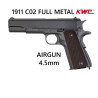 PISTOLA  CO2 1911 BLOWBACK FULLMETAL 4.5 KWC