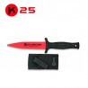 cuchillo K25 entrenamiento rojo.12.5 cm