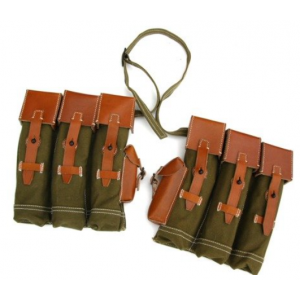 StG 44 magazine pouches with leather flaps - set - repro