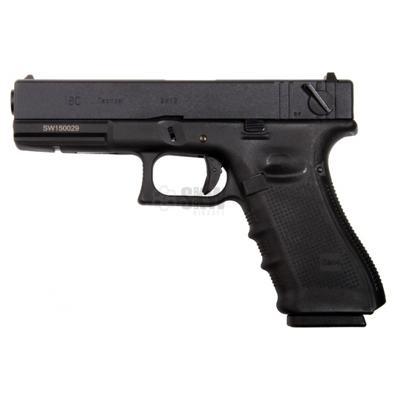 PISTOLA DE GAS GLOCK 18C GEN4 NEGRA GBB WE-G002B-B