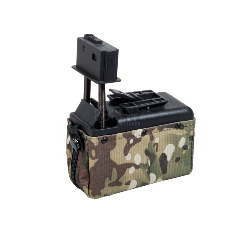 CARGADOR DRUM M249 MINI A&K 1500 RDS multicam