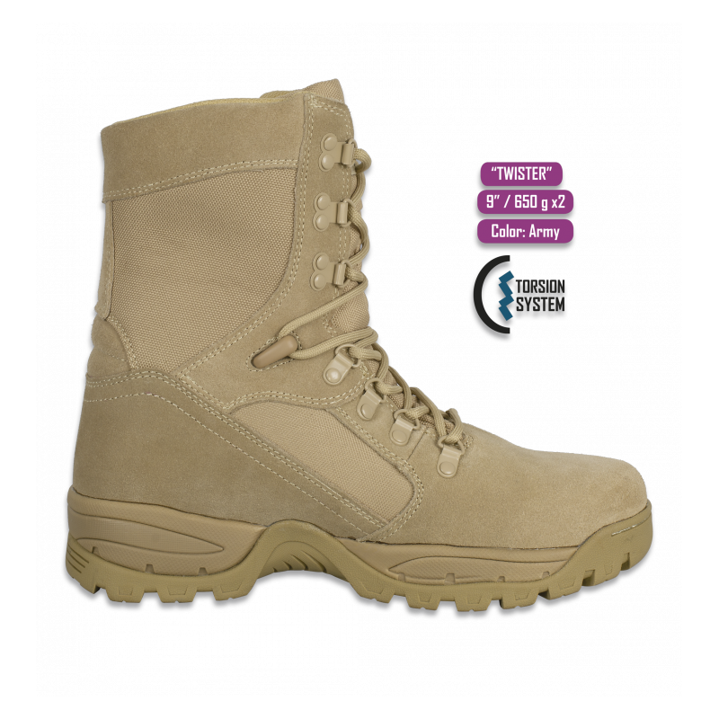 bota barbaric force twister 9" tan