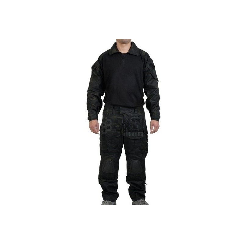 DELTA TACTICS UNIFORME COMBATE MULTICAM BLACK DELTA TACTICS UNIFORME COMBATE MULTICAM BLACK