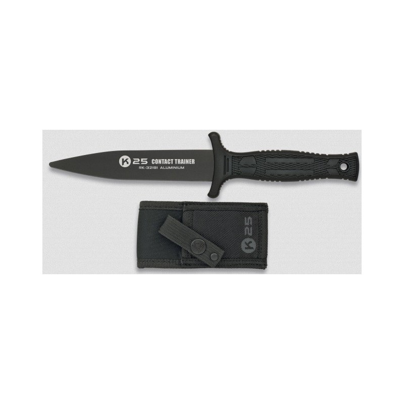 cuchillo K25 entrenamiento negro.12.5 cm