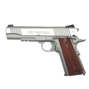 PISTOLA COLT 1911 RAIL GUN CO2 PLATA cybergun