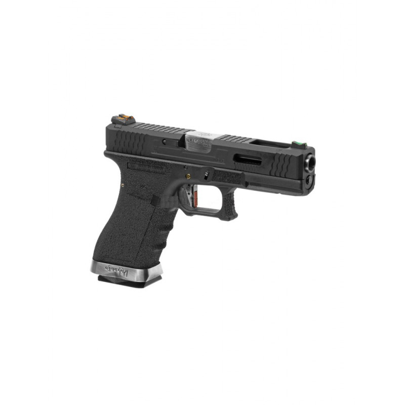 G-Force GLOCK17 BK Silver Barrel Metal Version GBB