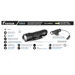 Linterna FAVOUR Recargable 720 lumens