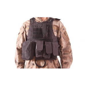 CHALECO TÁCTICO FSBE plate carrier v07 negro DELTA TACTICS