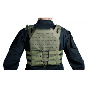 CHALECO PLATE CARRIER JPC MOLLE CORTE LASER od V18 + 2 PLACAS DE PROTECCION DUMMY