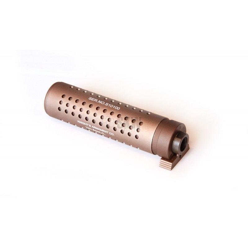 SILENCIADOR LARGO CLIP 150MM TAN TIPO KNIGHT'S