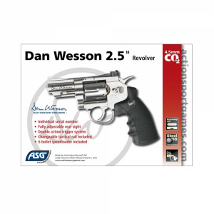 Revolver Dan Wesson 2,5" Silver - 4,5 mm Co2 Bbs