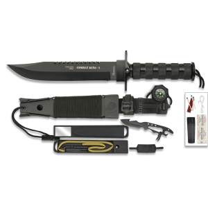 CUCHILLO SUPERVIVENCIA COMBAT KING I NEGRO Albainox HOJA 20,50CM