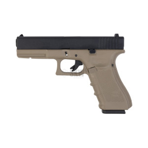 GLOCK 17 GEN4 NEGRA/TAN PISTOLA GBB WE-G001B-TAN WE