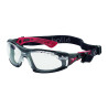 GAFAS BOLLE RUSH+ PC TRANSPARENTE ROJA