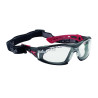 GAFAS BOLLE RUSH+ PC TRANSPARENTE ROJA