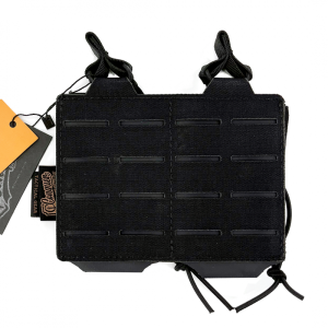 CONQUER DOUBLE RIFLE MAG POUCH BK