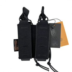 CONQUER DOUBLE PISTOL MAG POUCH BK NEGRO