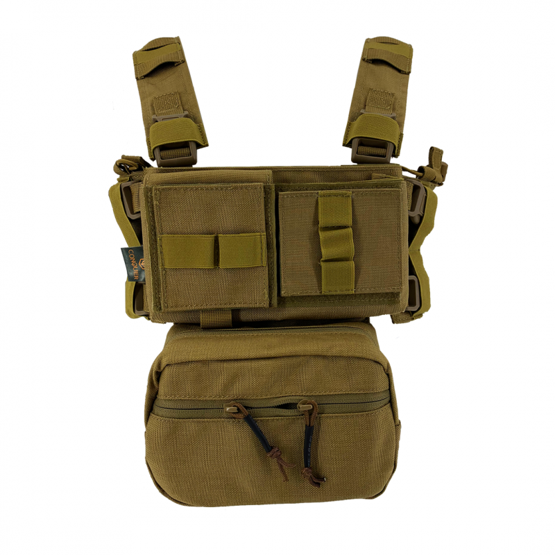 CONQUER MINI CHEST RIG CB COYOTE BROWN CONQUER MINI CHEST RIG CB COYOTE BROWN