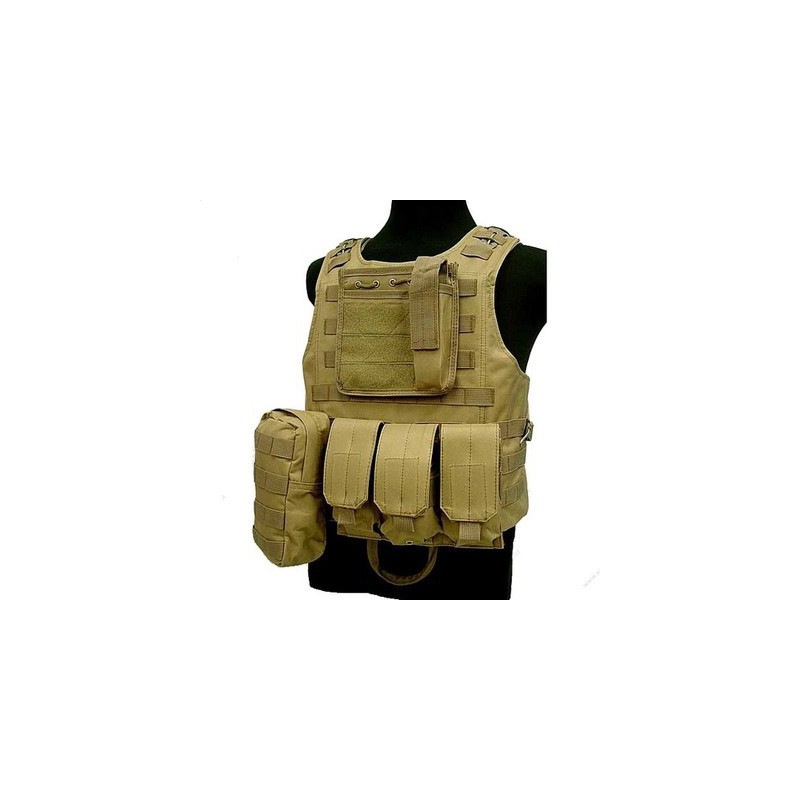 CHALECO TÁCTICO FSBE plate carrier v07 TAN DELTA TACTICS