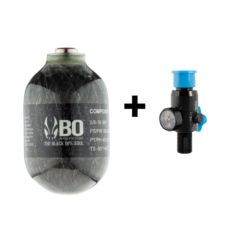 HPA Pack BOTELLA BO Manufacture Kevlar 0,5L + REGULADOR Dye 4500 PSI