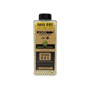 RACCOON PREMIUM BBS - 0.25G GREEN TRACER - 2700 + 150 BBS